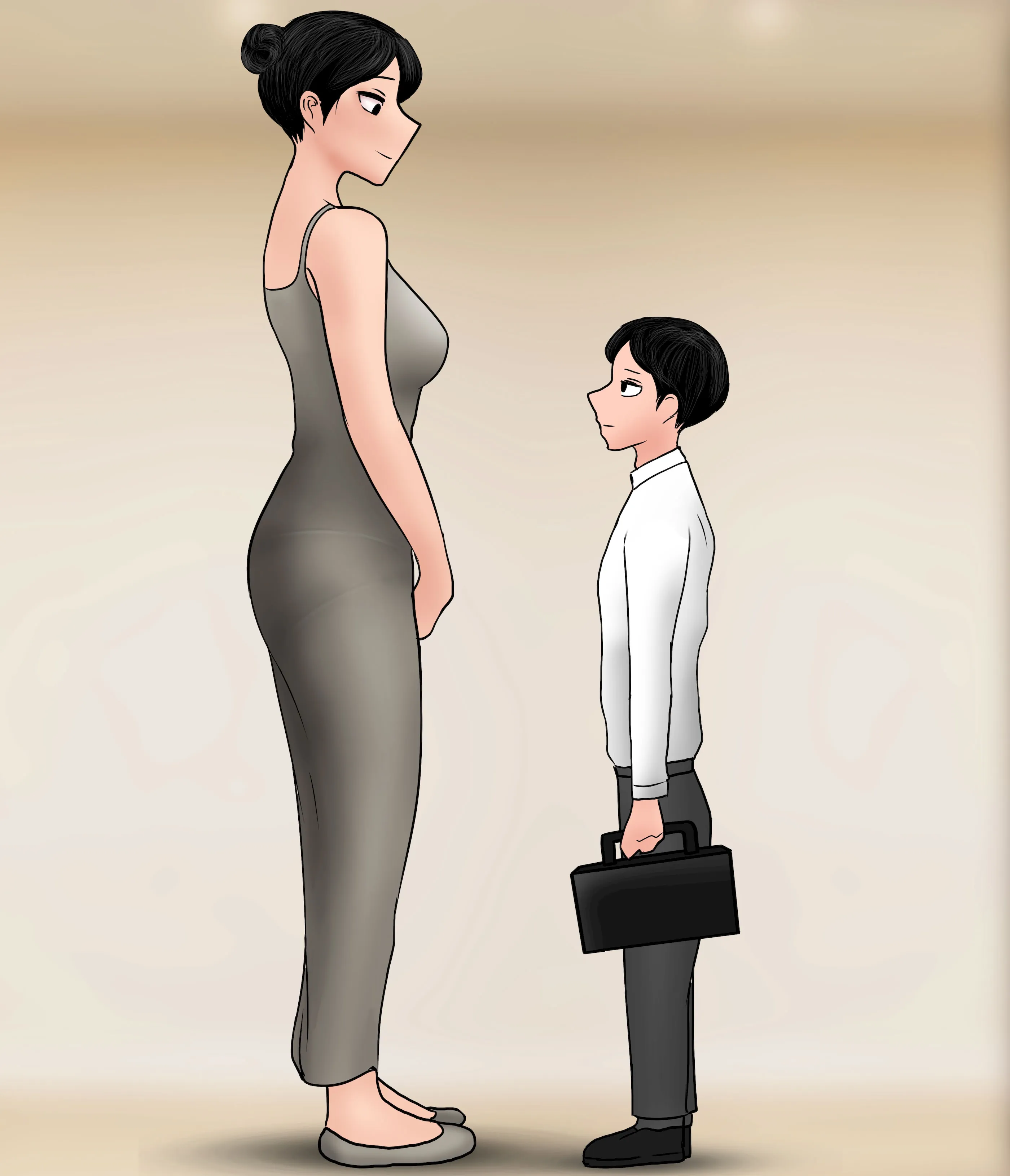 [Philia] 我成了低学历高个老婆的专属奴隶 펨돔아내 第1话